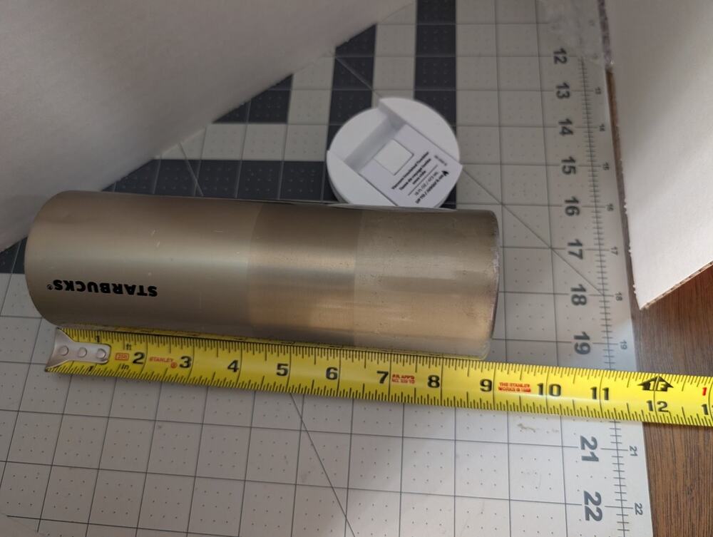 Starbucks 16oz Gold Stainless Steel Vacuum Insulated Tumbler Travel Mug White